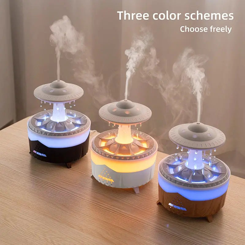 Custom and ComfortUFO Raindrop Humidifier USB Aromatherapy Air Diffuser for HomeWhy Choose the UFO Humidifier for Your Home?

Overview:
Soothe Your Mind and Body with the Sound of Rain: Our rain cloud humidifier cloud emits a gentle water drop sCustom and ComfortCustom and ComfortUFO Raindrop Humidifier